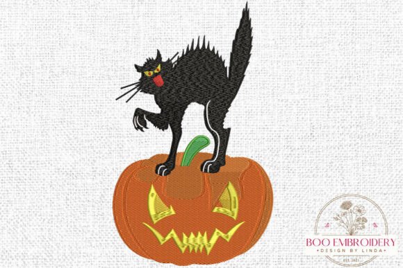 Black Cat on Pumpkin Embroidery Design Review