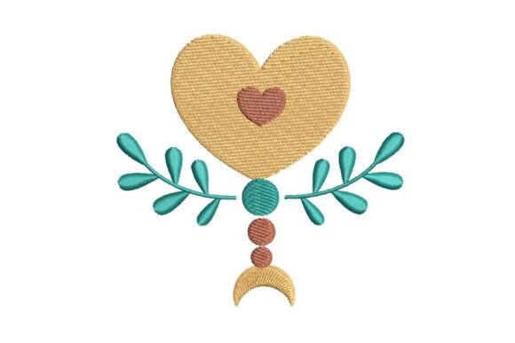 Boho Celestial Heart with Foliage Embroidery Review