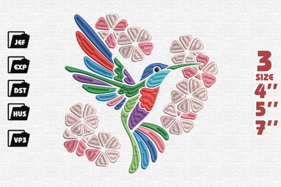 Colorful Hummingbird Machine Embroidery Review