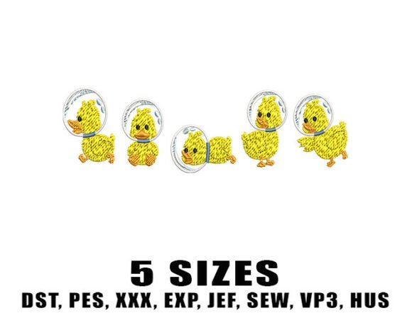 Cute Duck Astronaut Embroidery Designs Review