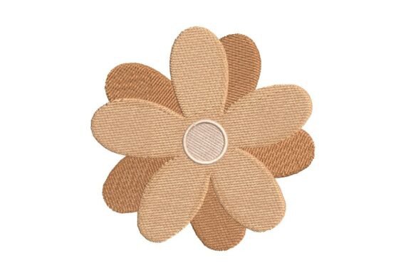 Earthy Toned Daisy Flower Embroidery Design Review