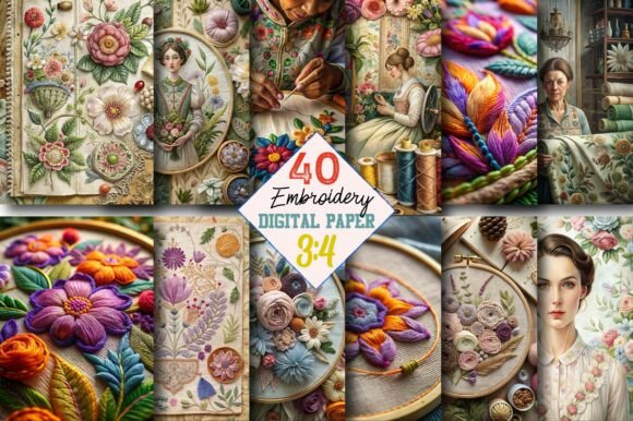 Embroidery Junk Journal Page Kit Review