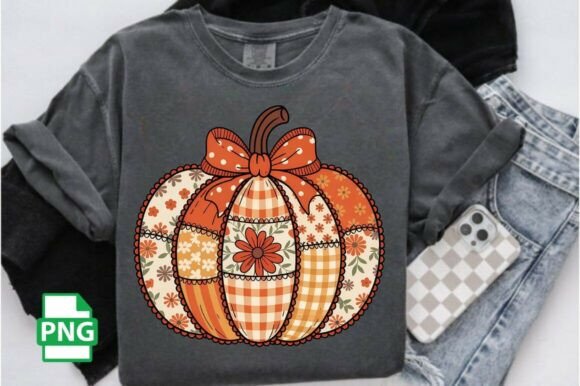 Faux Embroidery Patchwork Pumpkin Png Review