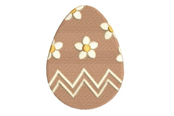 Floral and Zigzag Easter Egg Embroidery Design Review