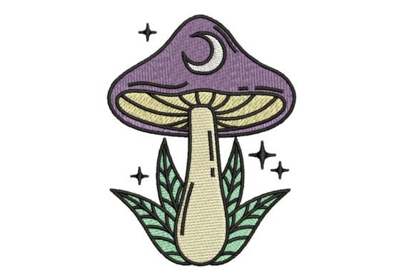 Mystical Mushroom with Moon and Stars Embroidery Design Review