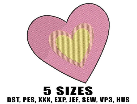 Pink Kawaii Heart Embroidery Designs Review