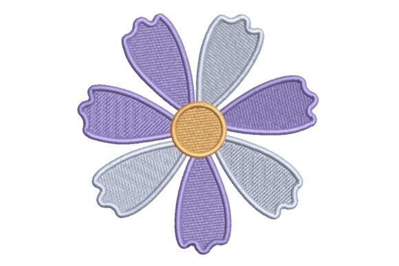 Purple and White Daisy Flower Embroidery Design Review