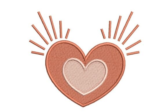 Radiant Heart with Inner Heart Embroidery Design Review