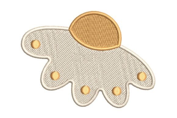 Stylized Flower or Cloud with Gold Accents Review