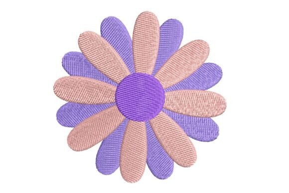 Two-Tone Pastel Daisy Flower Embroidery Design Review