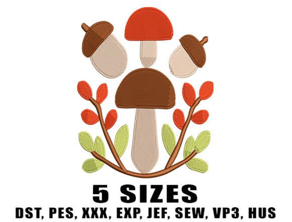 Wild Mushroom Embroidery Design Review